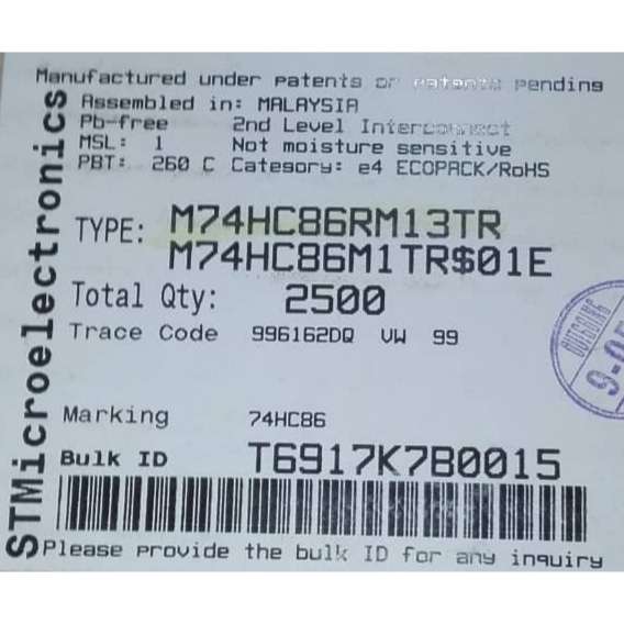 آی سی M74HC86RM13TR 14PIN SMD ST