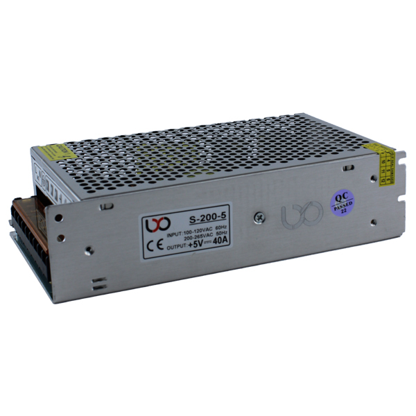 منبع تغذیه ۵ ولت ۴۰ آمپر LXO مدل S-200-5
