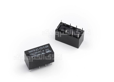 رله مخابراتی 12 ولت 2 کنتاکت 1 آمپر NHG | N4078-2C-12V-05.2W-12VDC