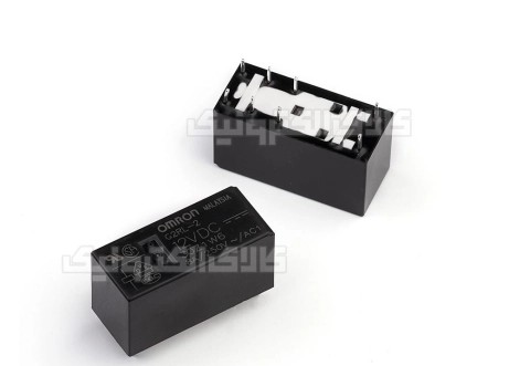 رله کتابی مشکی 12 ولت 2 کنتاکت 8 آمپر OMRON | G2RL-2-12VDC