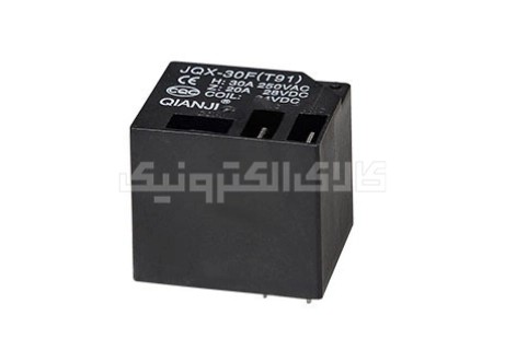 رله کولری 12 ولت 1 کنتاکت 40-30 آمپر QIANJI | JQX-30F(T91)-12VDC