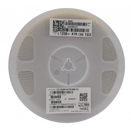 خازن 10nF 1KV پکیج 1206 SMD رول3000 عددی