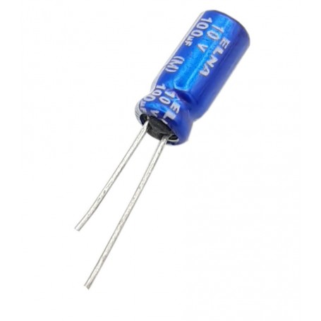 خازن الکترولیتی 100uF / 10V ژاپنی مارک ELNA