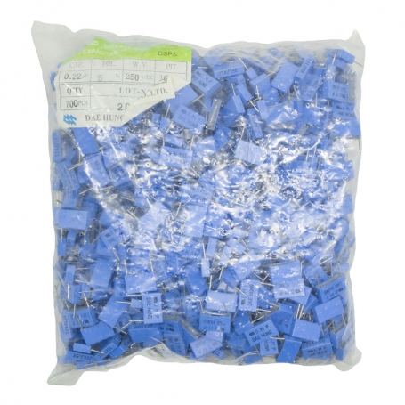 خازن 220nF / 250V MKT بسته 700 تایی