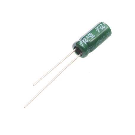خازن الکترولیتی 22uF / 35V تایوانی مارک TAICON با طول عمر بالا