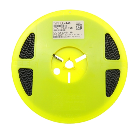 دیود LL4148 SMD پکیج MiniMELF مرغوب رول مشکی بسته2500 تایی