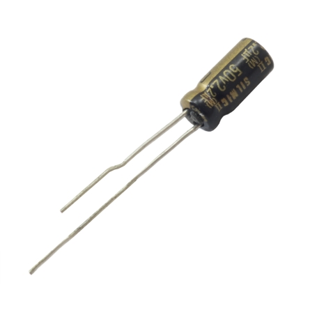 خازن الکترولیتی 2.2uF / 50V ژاپنی مارک ELNA سری SILMIC II