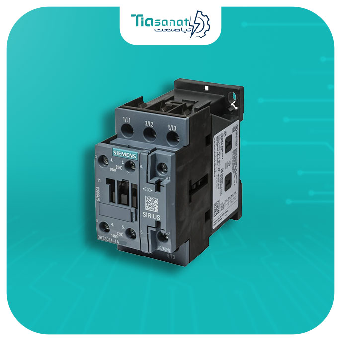 کنتاکتور 12 آمپر زیمنس 5.5KW بوبین 230 ولت AC کد فنی 3RT2024-1AP00