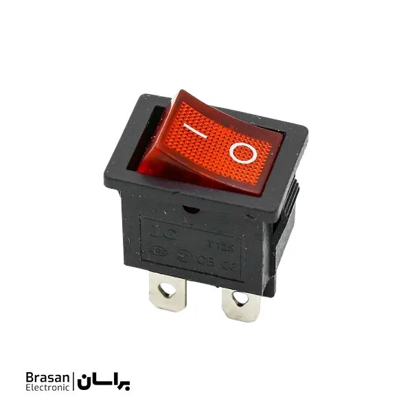 کلید راکر متوسط دو حالت 4 پایه KCD1-104N چراغ دار - براسان الکترونیک