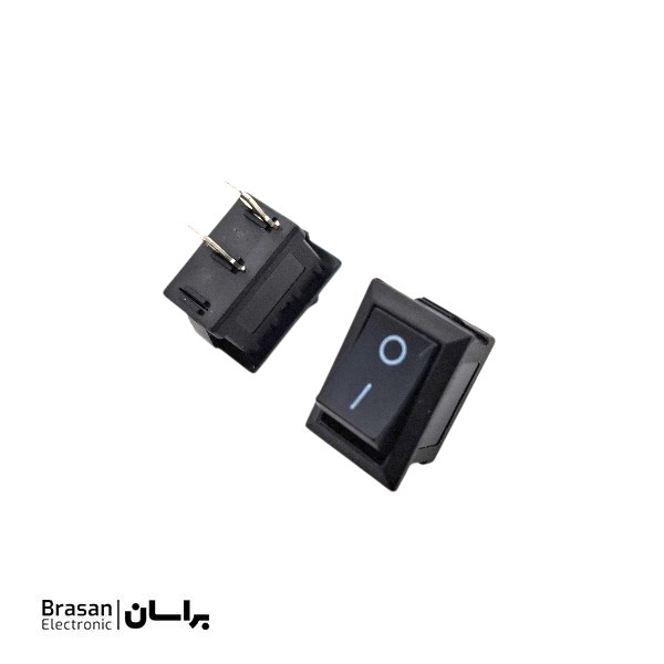 کلید راکر متوسط دو حالت 2پایه KCD1-101 - براسان الکترونیک