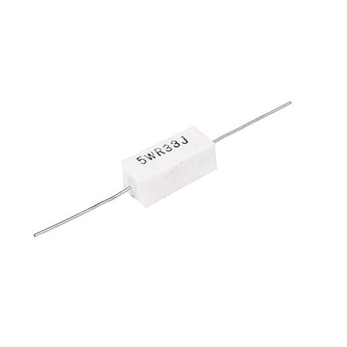 مقاومت آجری 0.33 اهم 5 وات کد 5W-33 بسته 4 عددی