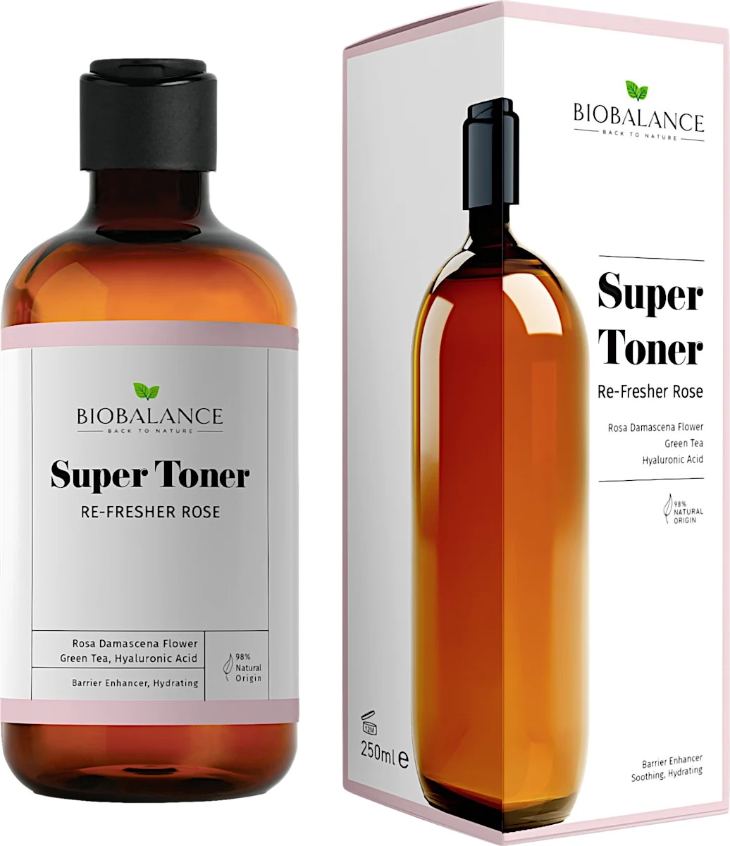سوپر تونر آبرسان و آرام‌بخش گل رز بیوبالانس حجم ۲۵۰ میل (Bio Balance Super Toner)