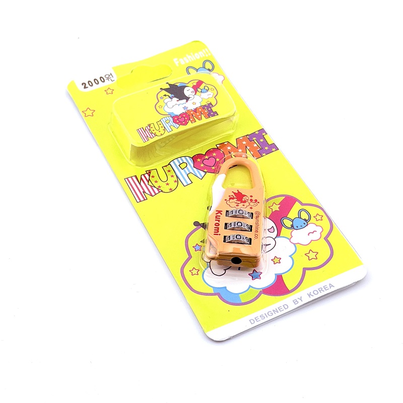 قفل فانتزی طرح کرومی زرد کد 50287