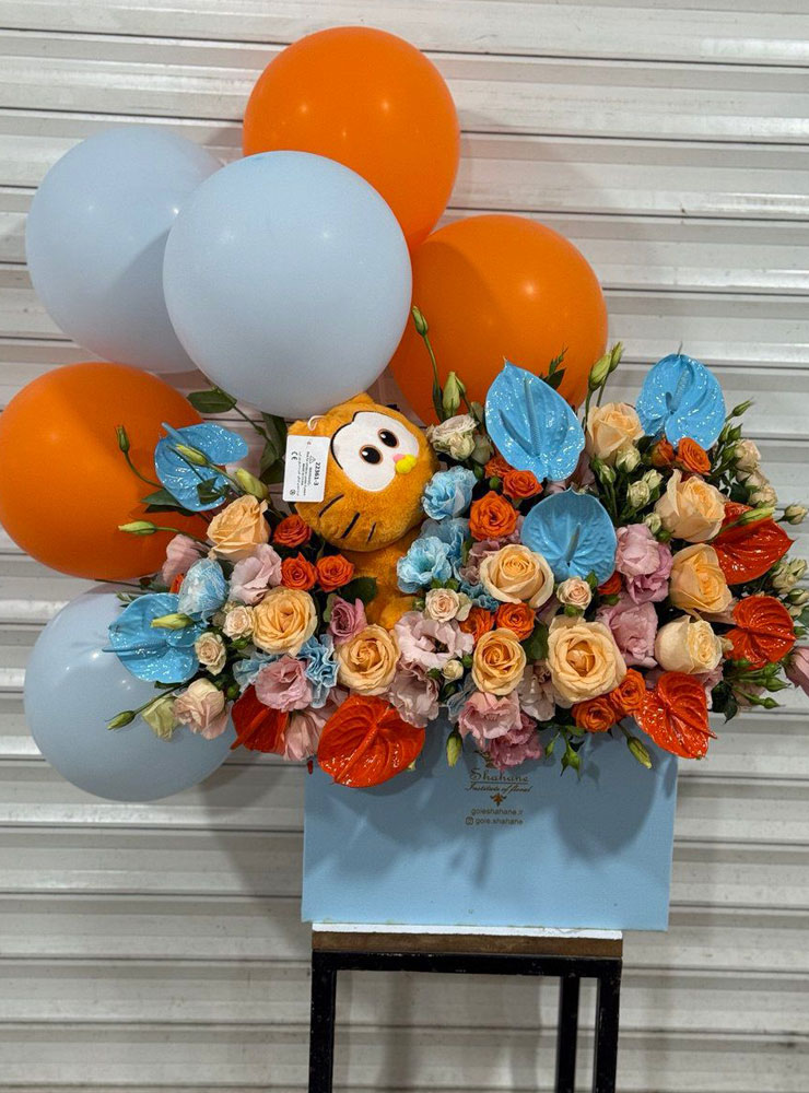 باکس گل و بادکنک کد 28