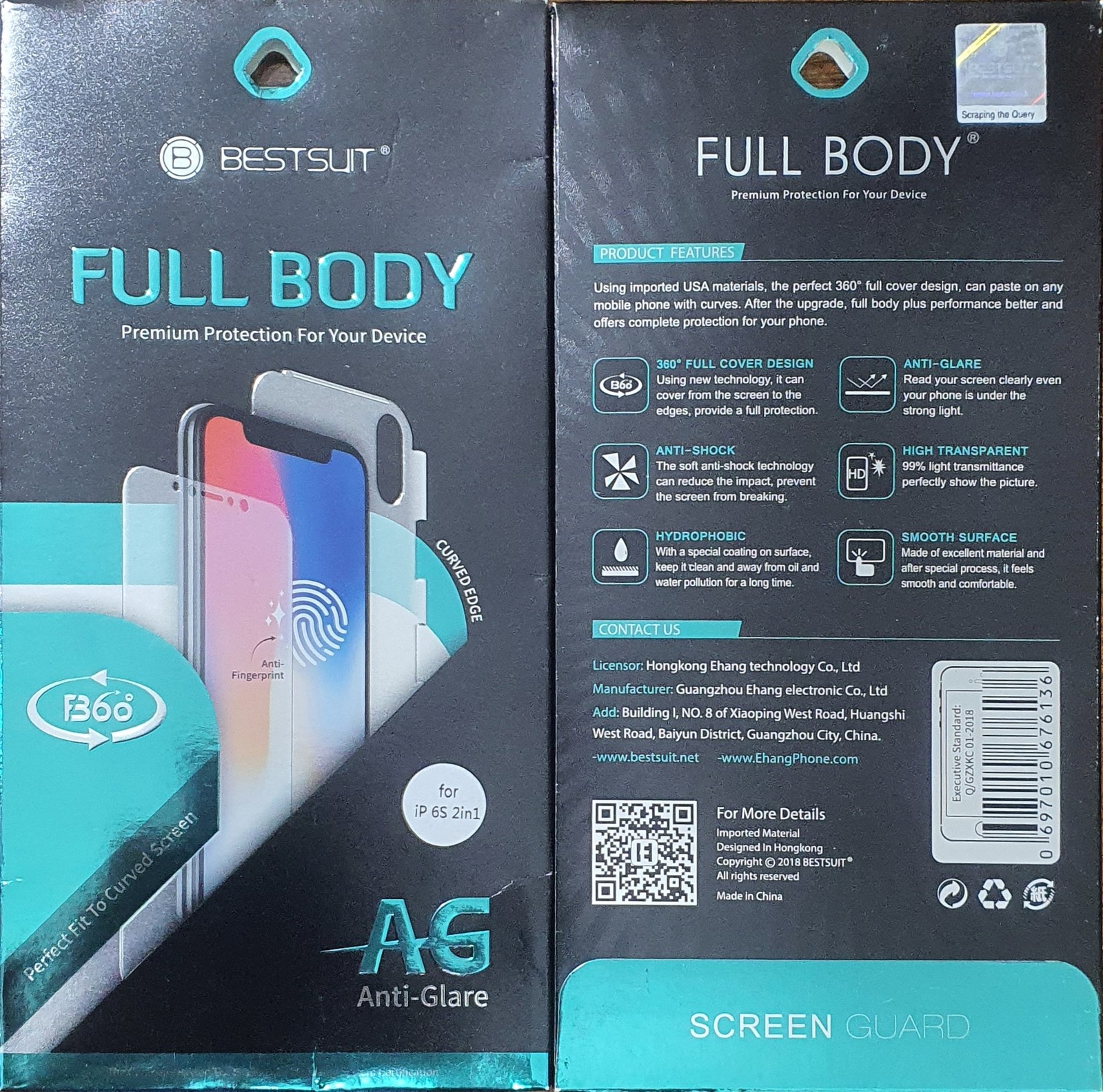 نانو پریمیوم فول چسب پشت و رو iPhone 6S
