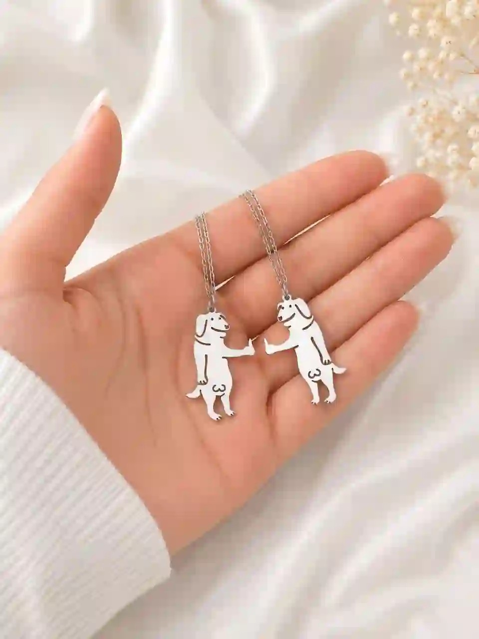 گردنبند ست فانتزی طرح سگ
