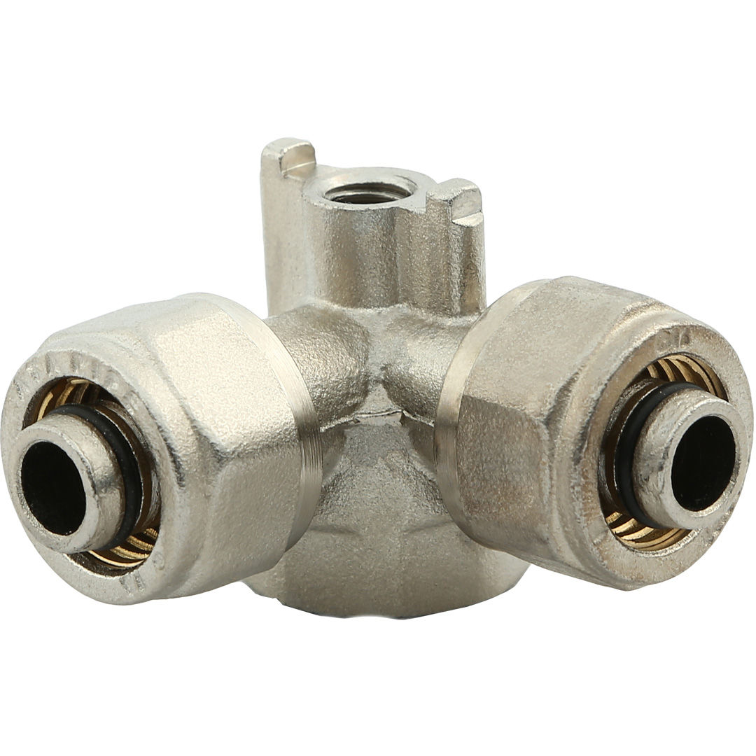 سه راه دیواری 90توپیچ، دو خار کوپلی Double Wall Elbow Female With 2 Holes