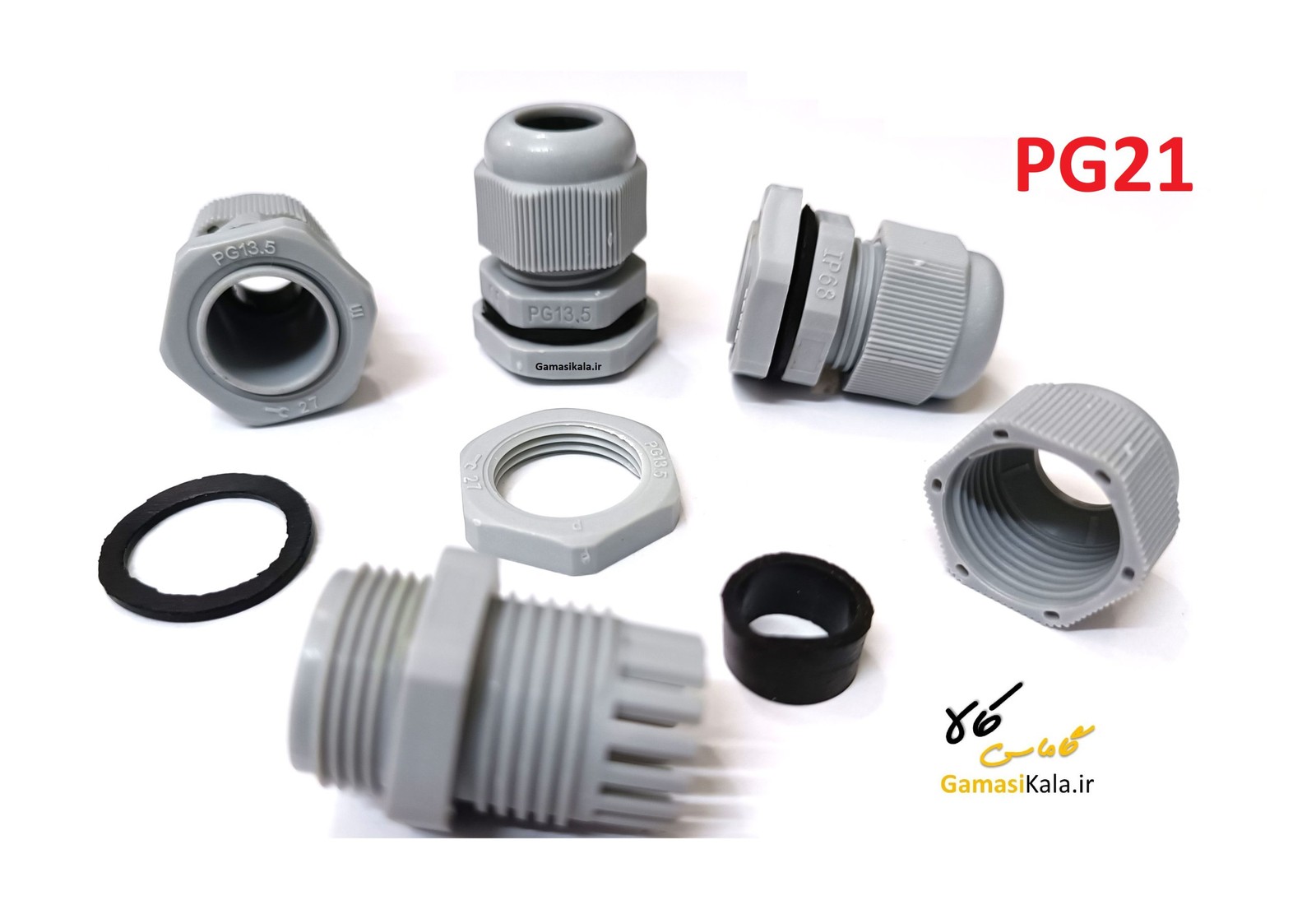 گلند کابل پلاستیکی PG21
