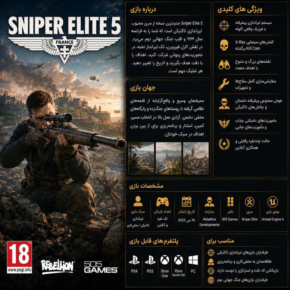 اکانت قانونی : Sniper Elite 5 Duleux Edition