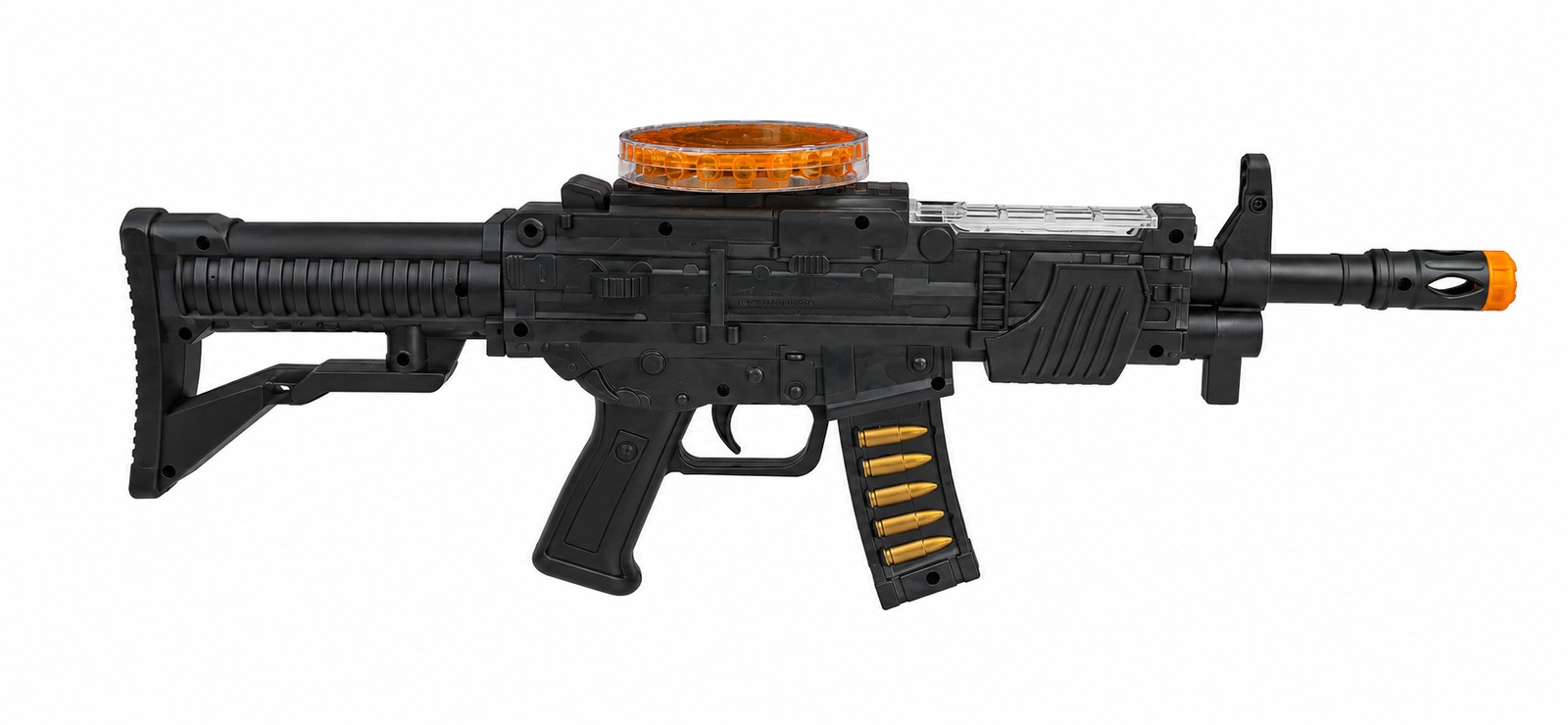 تفنگ اسباب‌بازی چراغ‌دار و موزیکال مدل Submachine Gun | نور و صدا | مناسب +3 سال تفنگ