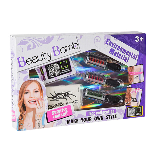 اسباب بازی ست تتوی غلتکی کودک Beauty Bomb 666