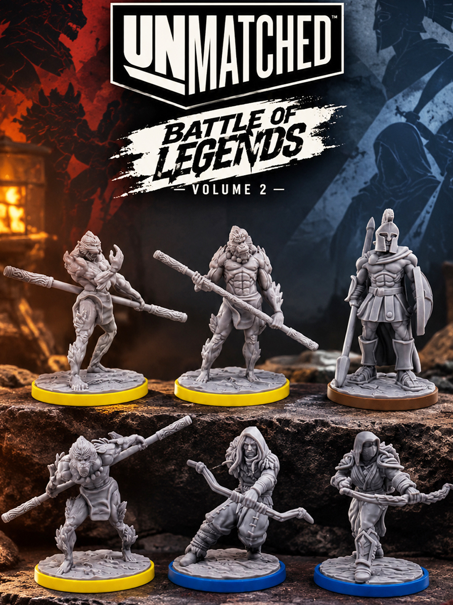 فیگورهای همرزم بازی بی‌همتا آنمچد نسخه دوم نبرد افسانه‌ها Unmatched: Battle of Legends, Volume Two