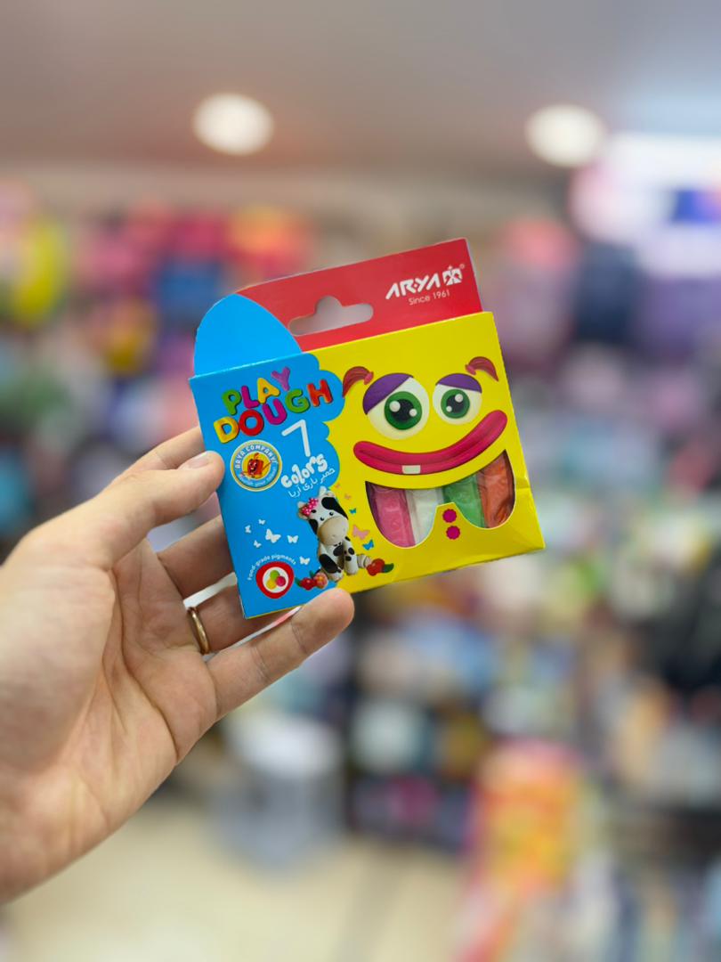 خمیر 7 رنگ مقوایی آریا