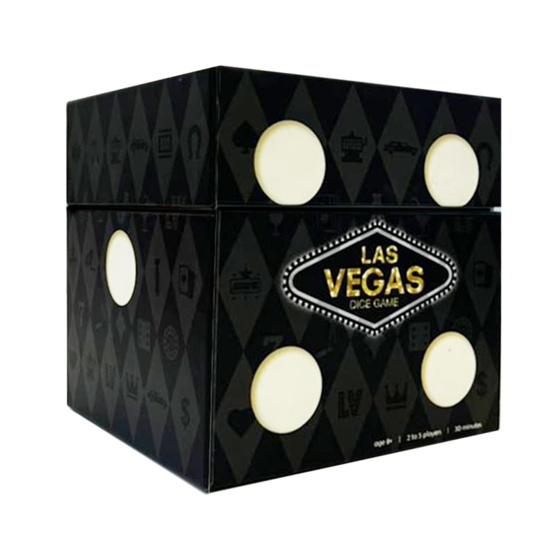 بازی فکری بردگیم لاس وگاس مدل LAS VEGAS با قابلیت بازی 2 تا 5 نفر، مدت زمان 30 دقیقه، شامل 6 میز، 40 تاس و جمع‌آوری امتیاز، مناسب سن 8 سال به بالا، ساخت داخل ایران