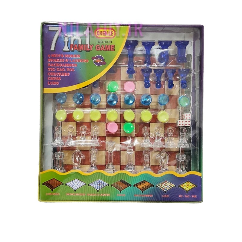 بازی شطرنج کریستالی (۷ بازی در ۱ جعبه)