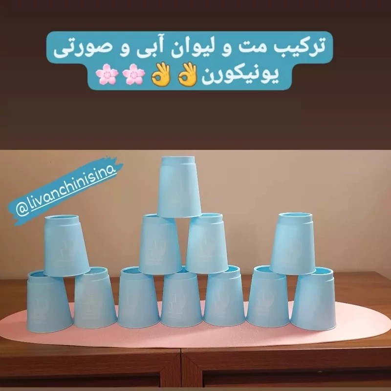 بازی فکری لیوان چینی سری حرفه ای مدل 363 بسته 12 عددی به همراه مت