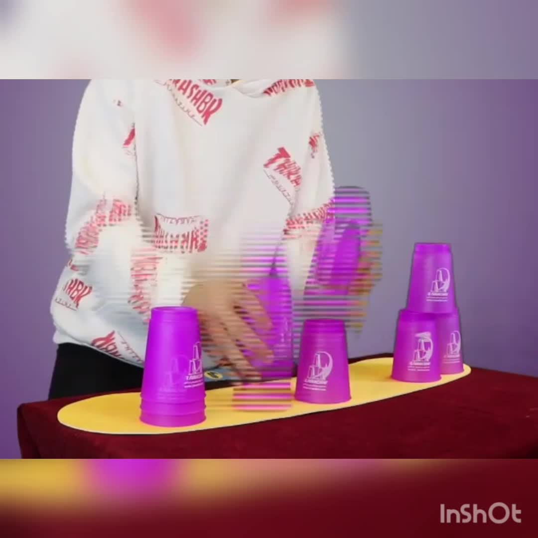 بازی فکری لیوان چینی سری حرفه ای بسته 12 عدد به همراه مت