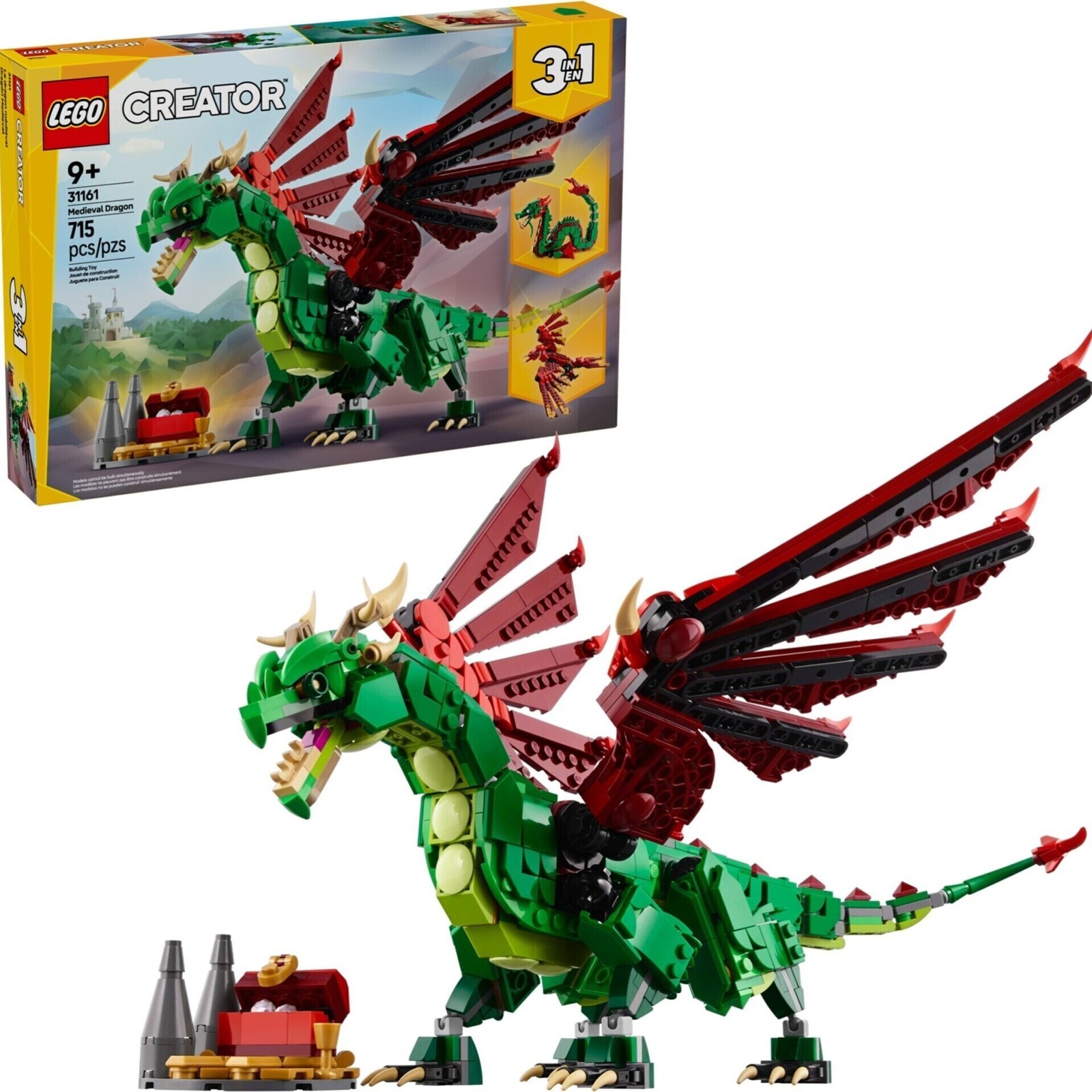 لگو سری کرییتور مدل اژدهای قرون وسطی Medieval Dragon کد 31161