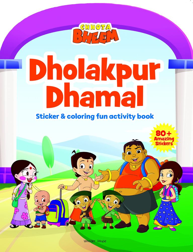 Chhota Bheem Dholakpur Dhamal Sticker and Coloring Fun Activity Book