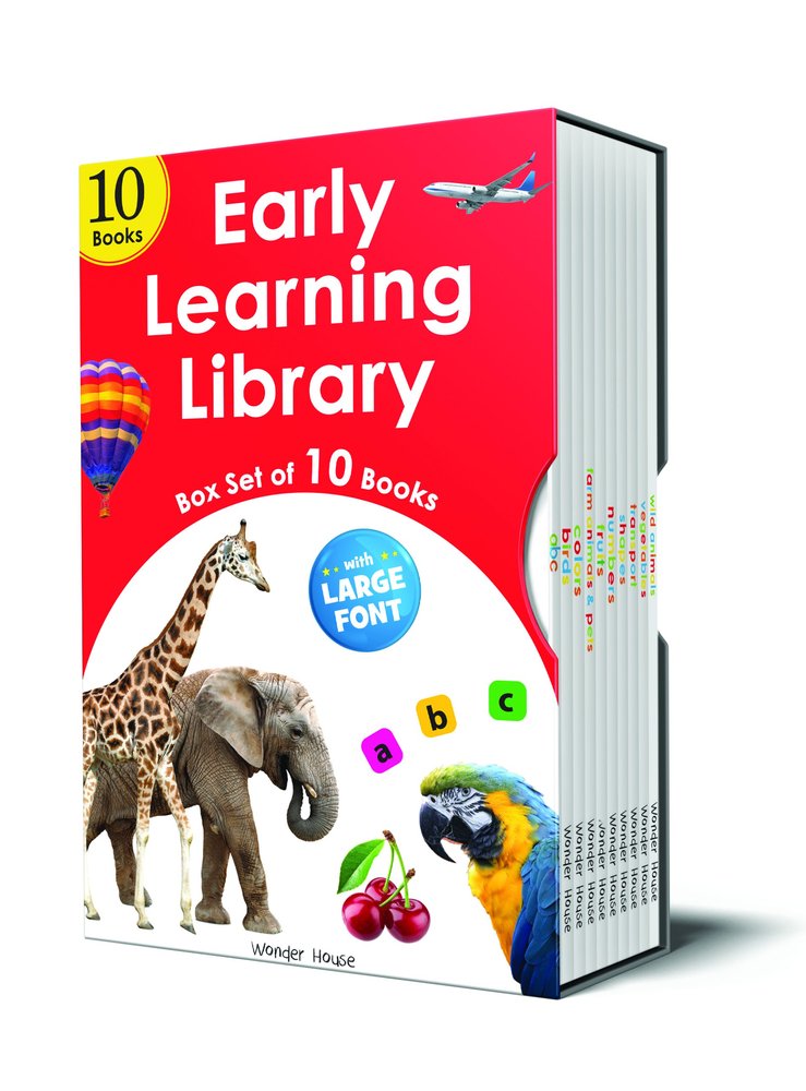 Early Learning Library – Box Set of 10 Books : Big Board Books Series (Large Font)