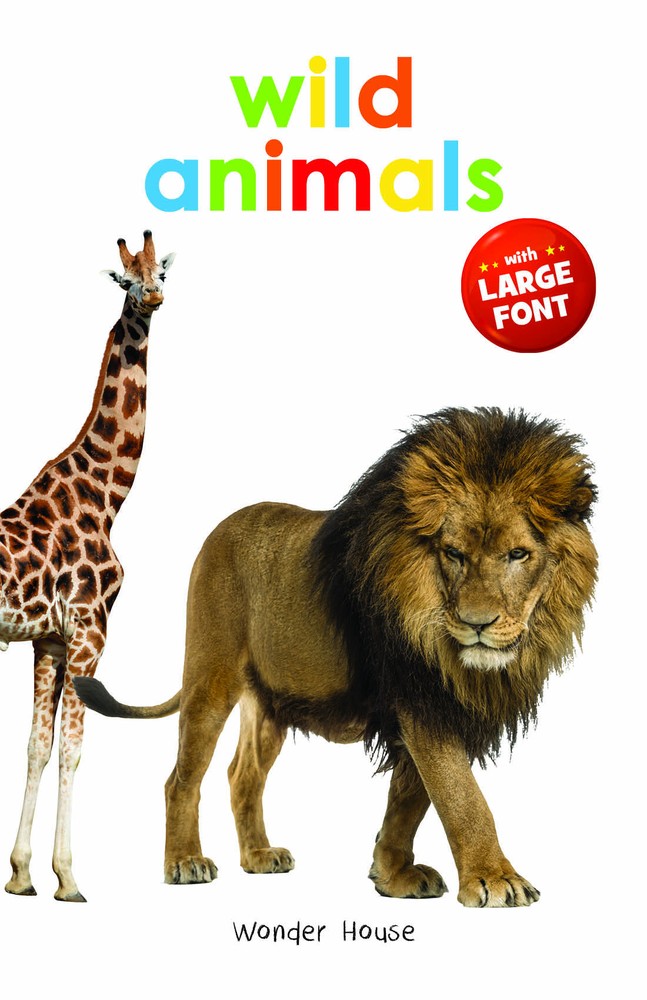 Wild Animals – Early Learning Board Book With Large Font : Big Board Books Series