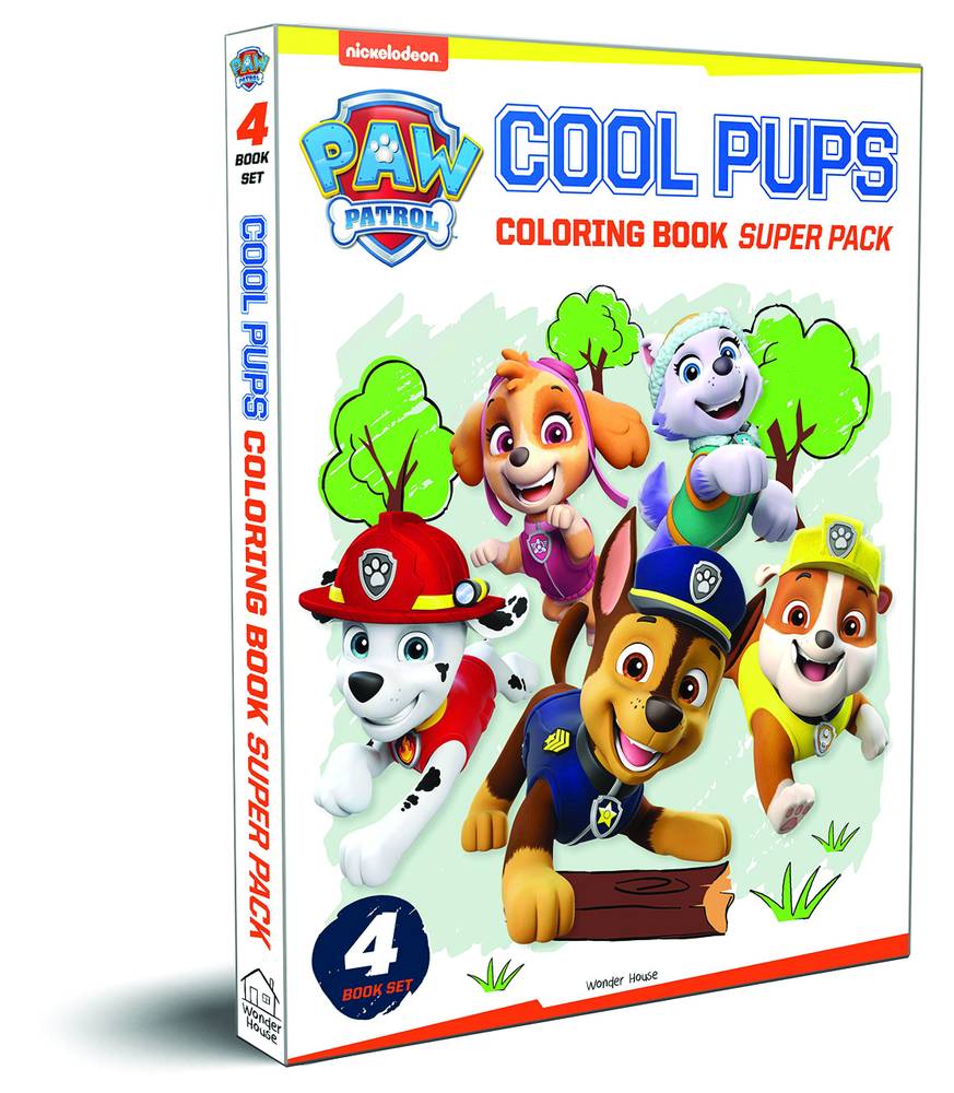 Paw Patrol Cool Pups Coloring Books Super Boxset : Pack of 4 Coloring Books For Kids