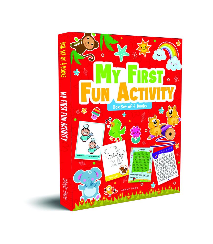 My First Fun Activity Boxset of 4 Books: Spot the Difference, Mazes, Word Search & Dot to Dot
