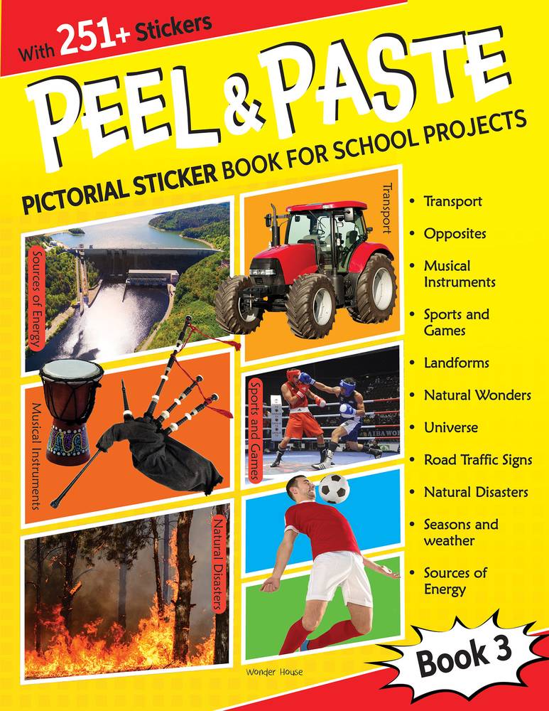 Peel & Paste Pictorial Sticker Book For School Projects – Book 3