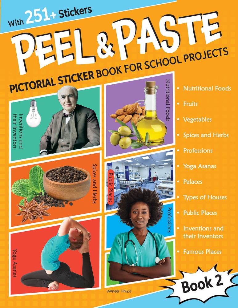 Peel & Paste Pictorial Sticker Book For School Projects – Book 2