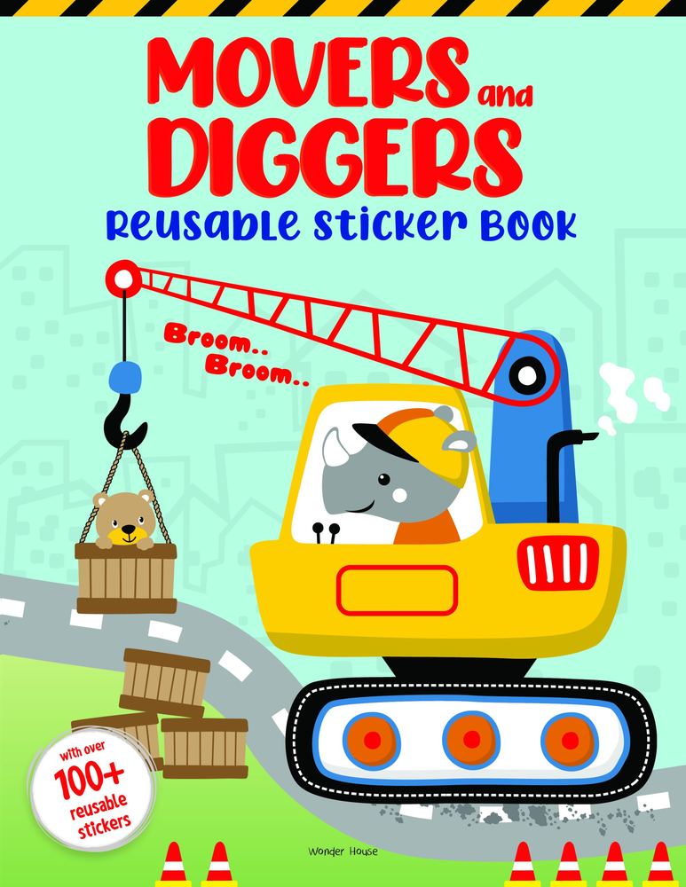 Movers and Diggers Reusable Sticker Book