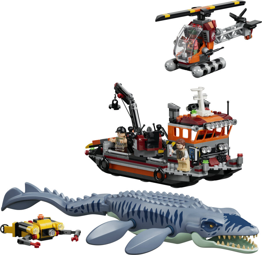 لگو Jurassic World Mosasaurus Dinosaur Boat Attack کد 77983