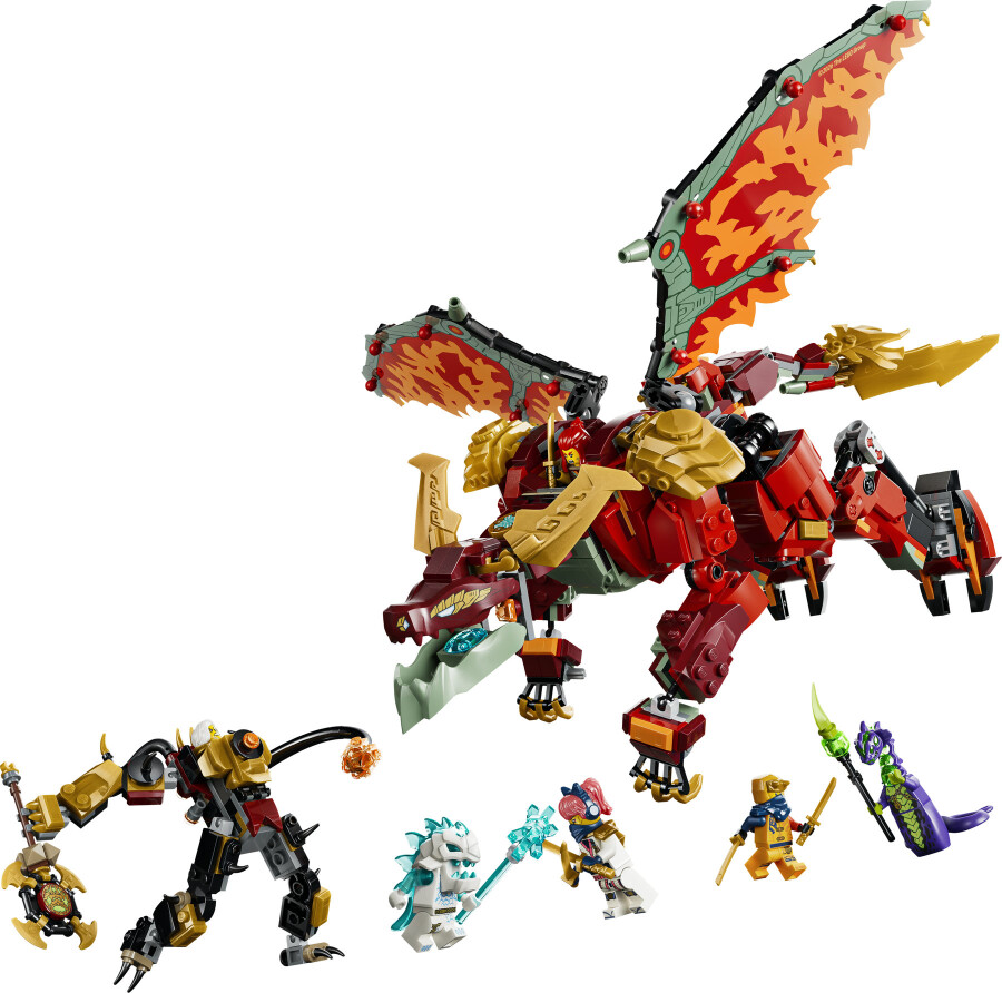 لگو NINJAGO Wyldfyre’s Transforming Dragon Mech کد 71868