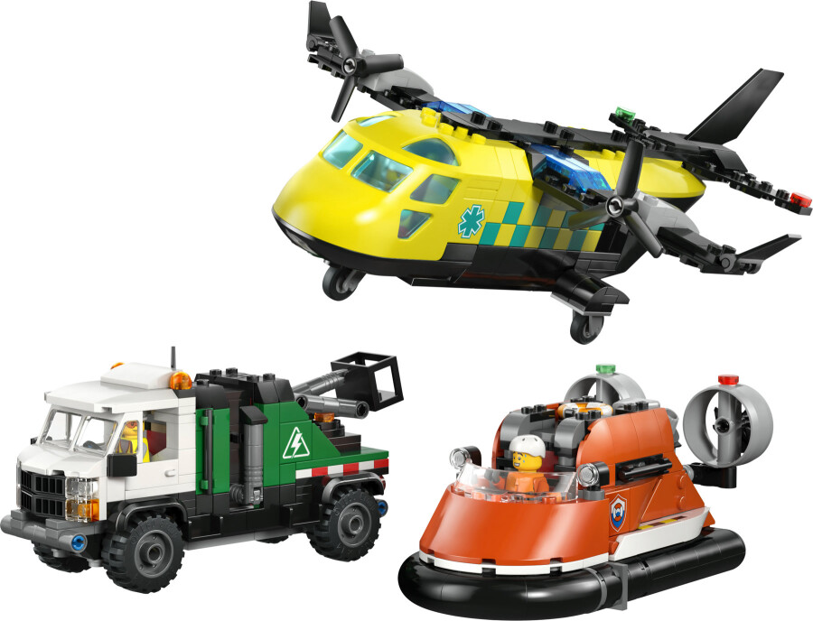 لگو City Plane, Service Truck and Hovercraft Mix کد 60505