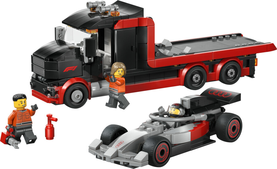 لگو City Audi F1 Race Car and F1 Pit Stop کد 60493