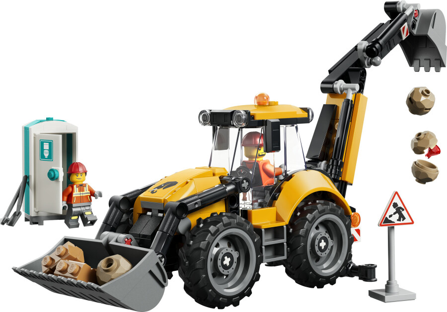 لگو City Yellow Digger Loader کد 60480