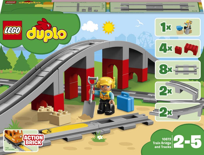 لگو DUPLO Town Train Bridge and Tracks کد 10872