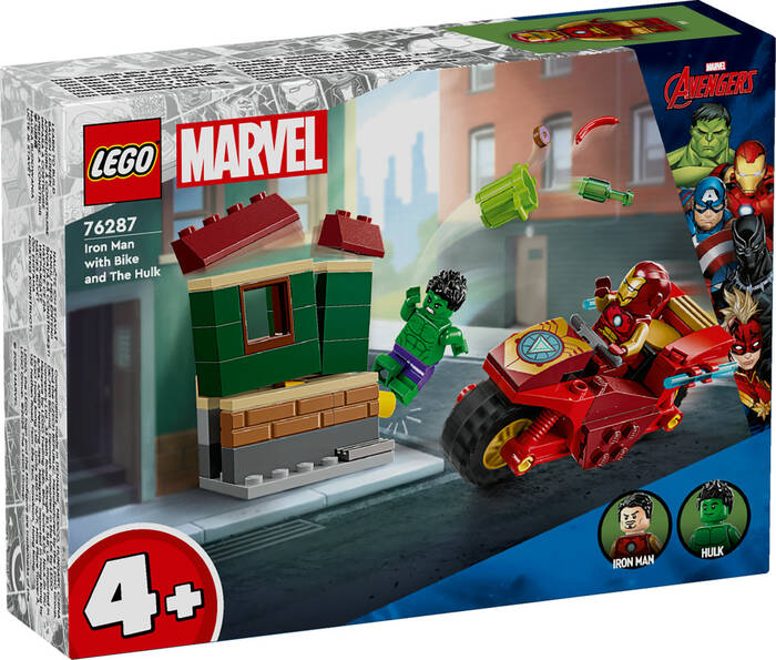 لگو Marvel Iron Man and Hulk on Motorcycles کد 76287