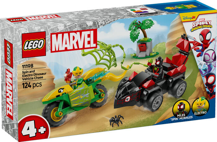 لگو Marvel Spidey Spin and Electro Dinosaur Vehicle Chase Set کد 11198