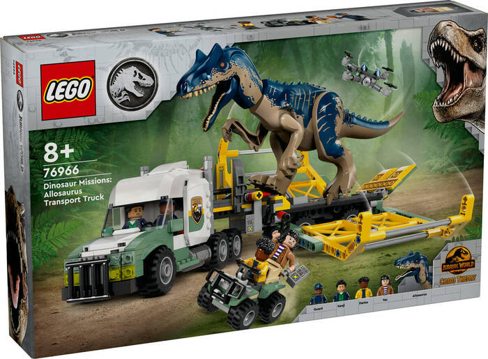 لگو Jurassic World Dinosaur Missions: Allosaurus Transport Truck کد 76966