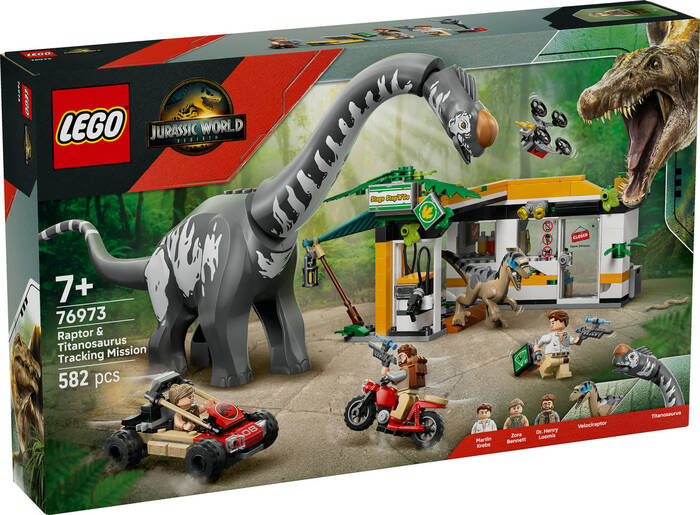 لگو Jurassic World Raptor and Titanosaurus Chase Mission کد 76973
